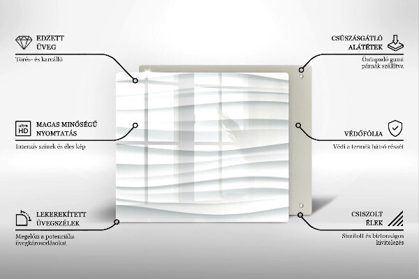 Skärbräda av glas Modern struktur