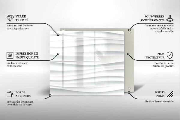Skärbräda av glas Modern struktur