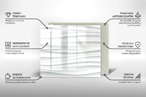 Skärbräda av glas Modern struktur
