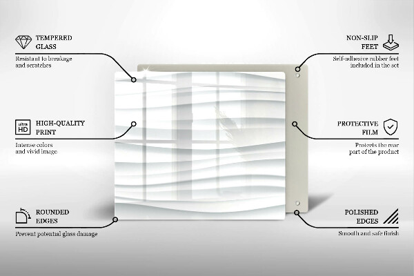 Skärbräda av glas Modern struktur