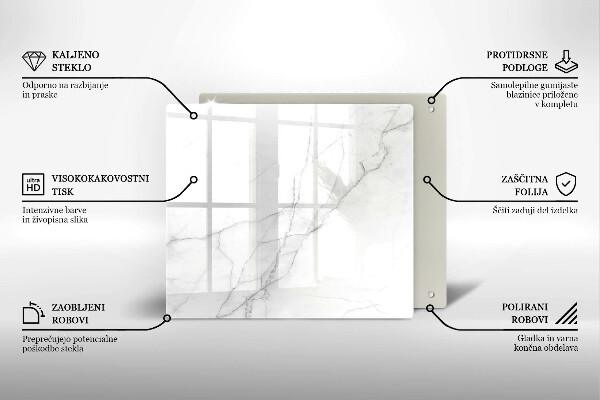Skärbräda av glas Bakgrund marmor sten