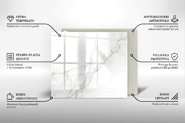 Skärbräda av glas Bakgrund marmor sten