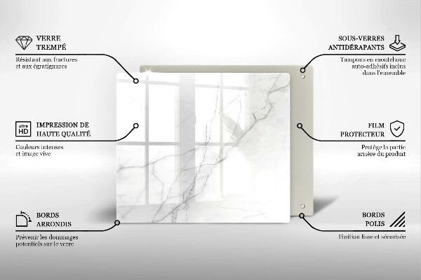 Skärbräda av glas Bakgrund marmor sten