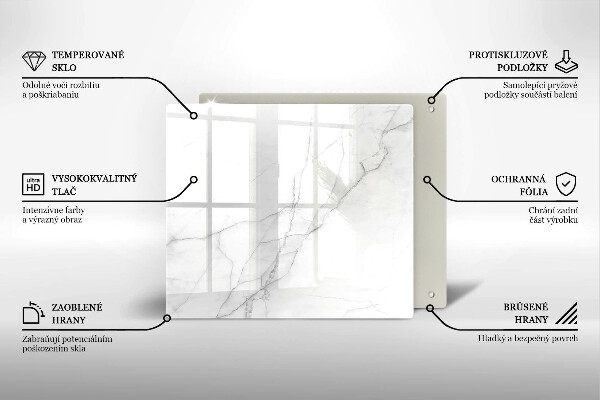 Skärbräda av glas Bakgrund marmor sten