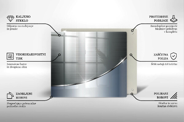 Skärbräda av glas Metall abstrakt mönster