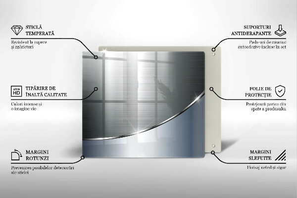 Skärbräda av glas Metall abstrakt mönster