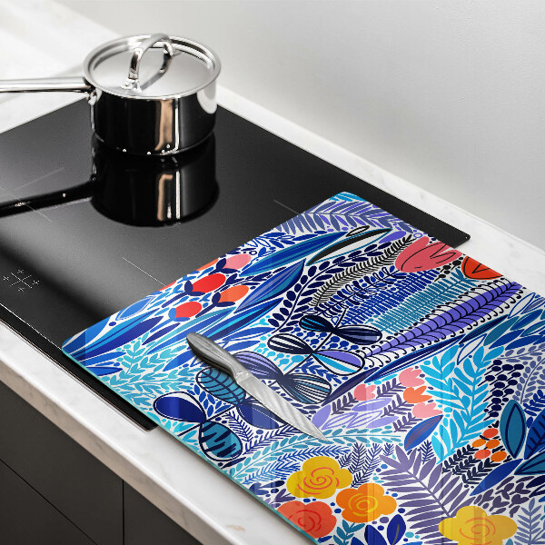 Skärbräda glas modern Målad äng