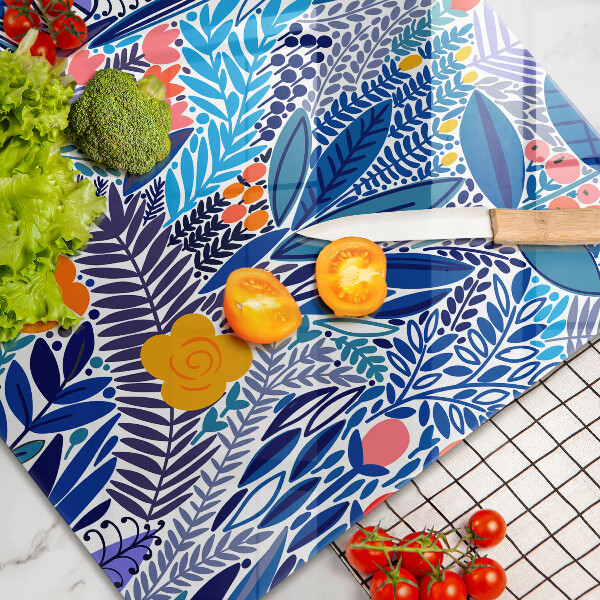 Skärbräda glas modern Målad äng