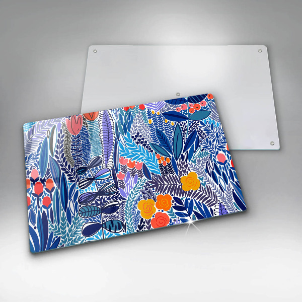 Skärbräda glas modern Målad äng