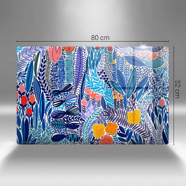 Skärbräda glas modern Målad äng