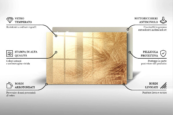 Skärbräda glas modern Strandsandsemester