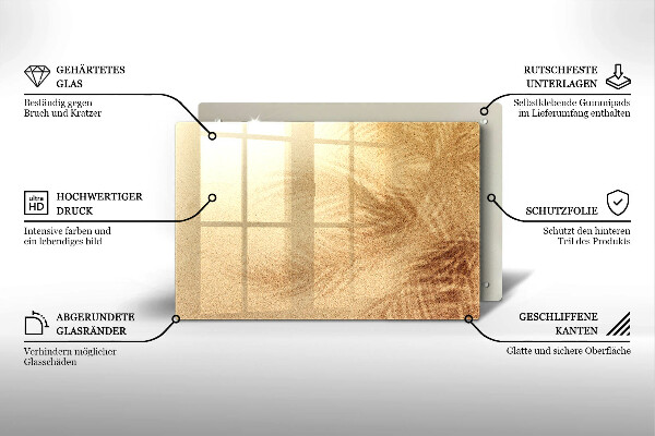 Skärbräda glas modern Strandsandsemester