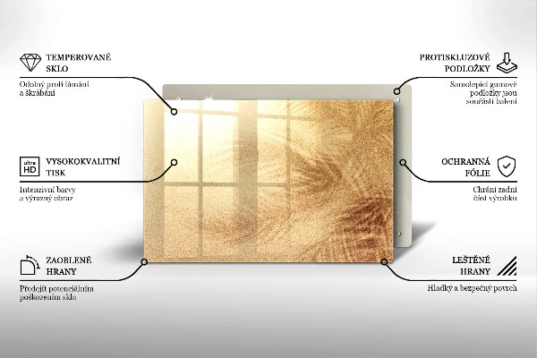 Skärbräda glas modern Strandsandsemester