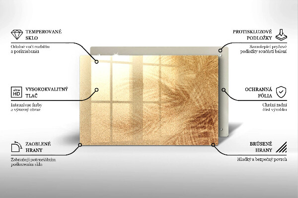 Skärbräda glas modern Strandsandsemester