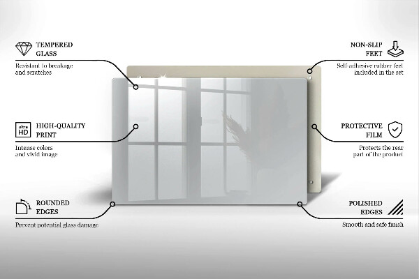 Skärbräda glas modern Färg grå