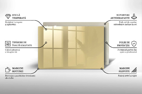 Skärbräda glas modern Beige färg