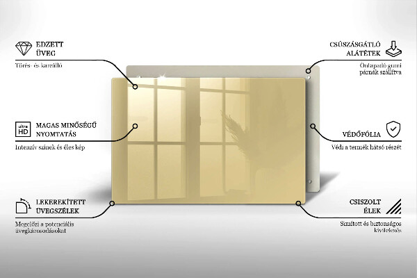 Skärbräda glas modern Beige färg