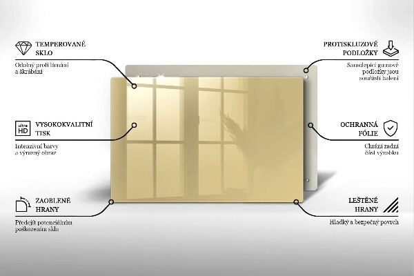 Skärbräda glas modern Beige färg