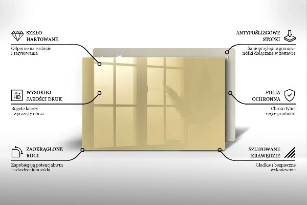 Skärbräda glas modern Beige färg