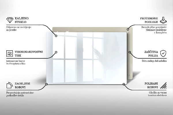 Skärbräda glas modern Färg vit