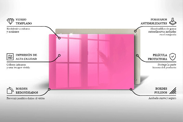 Skärbräda glas modern Färg rosa