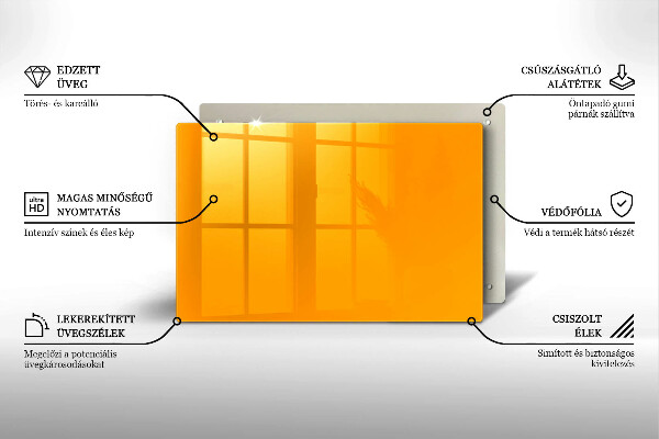 Skärbräda glas modern Färg mörkgul