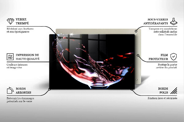 Skärbräda glas modern Ett glas rött vin