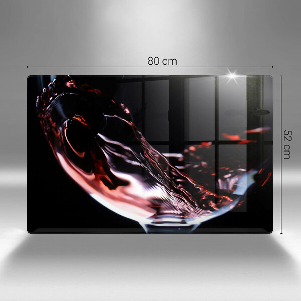 Skärbräda glas modern Ett glas rött vin