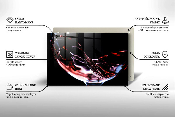 Skärbräda glas modern Ett glas rött vin