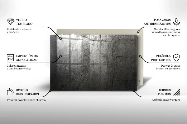 Skärbräda glas modern Metallstruktur