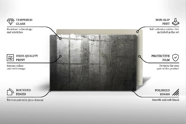 Skärbräda glas modern Metallstruktur