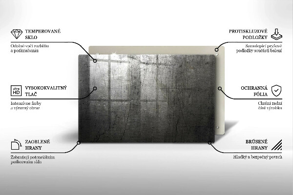 Skärbräda glas modern Metallstruktur