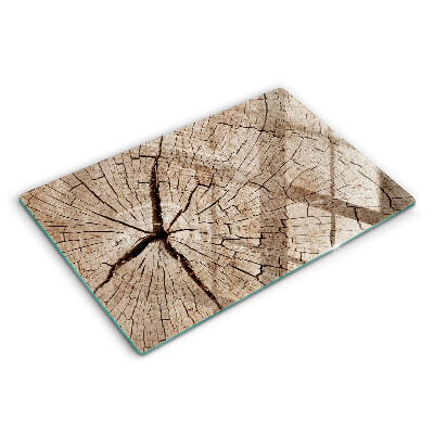 Skärbräda glas modern Tvärsnitt av ett träd