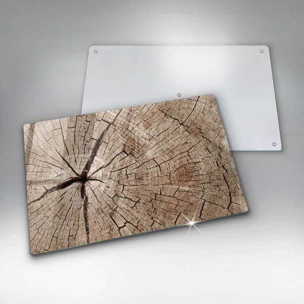 Skärbräda glas modern Tvärsnitt av ett träd