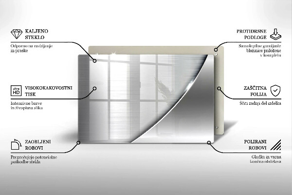 Skärbräda glas modern Metallformer