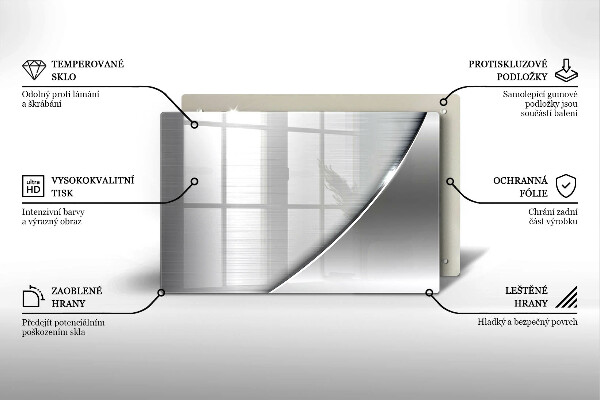 Skärbräda glas modern Metallformer