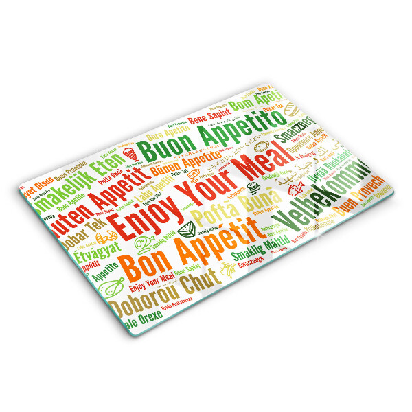 Skärbräda glas modern God aptit undertexter språk