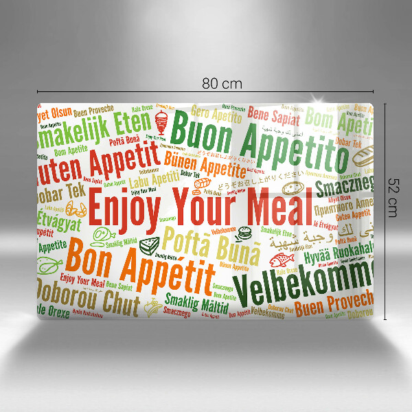 Skärbräda glas modern God aptit undertexter språk