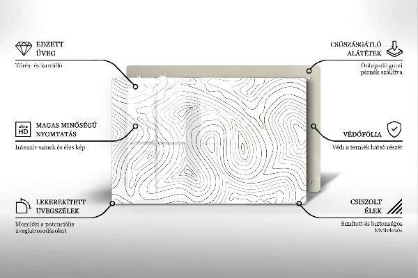 Skärbräda glas modern Abstraktionsformer