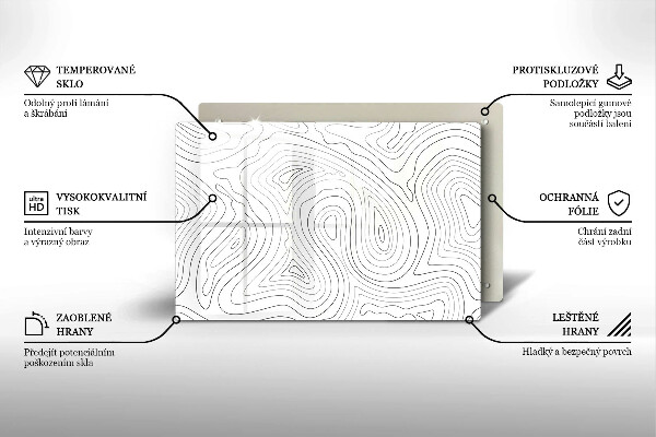 Skärbräda glas modern Abstraktionsformer