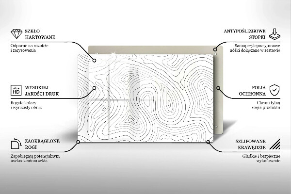 Skärbräda glas modern Abstraktionsformer