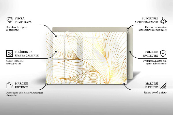 Skärbräda glas modern Modernt linjemönster