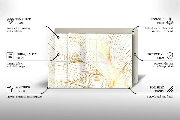 Skärbräda glas modern Modernt linjemönster