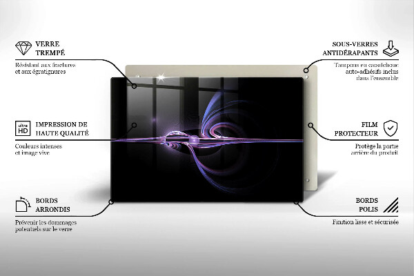 Skärbräda glas modern Modern abstraktion