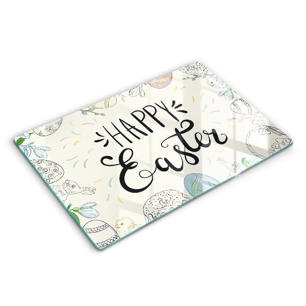 Skärbräda glas modern Glad påsk inskription