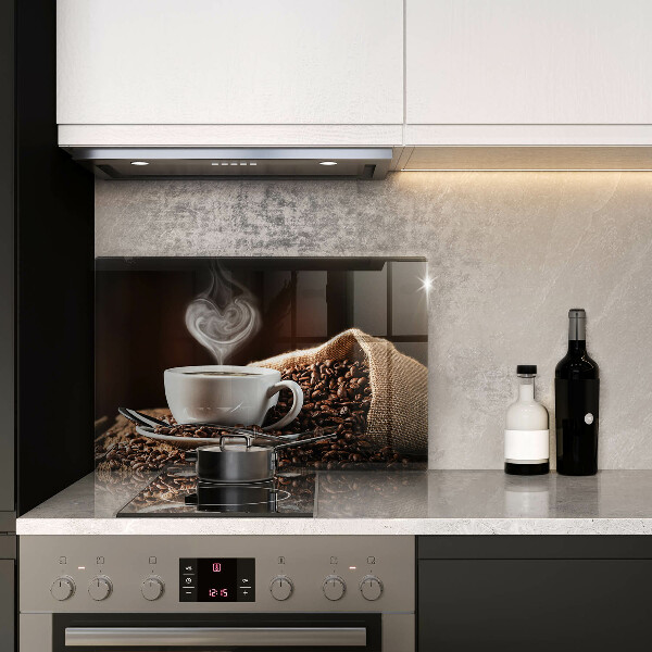 Skärbräda glas modern Kaffe och en kopp