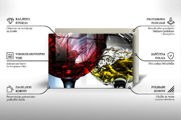 Skärbräda glas modern Glas vin