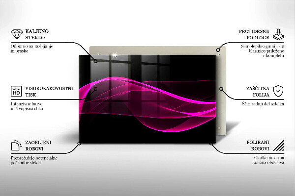 Skärbräda glas modern Rosa abstraktion