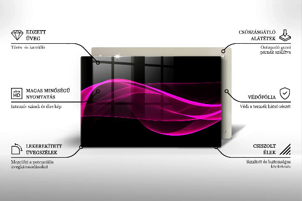 Skärbräda glas modern Rosa abstraktion