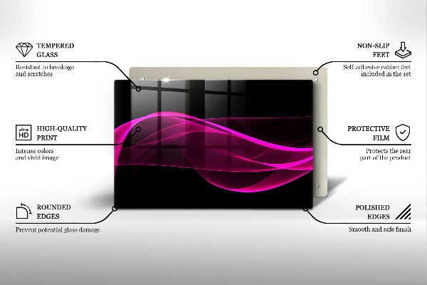 Skärbräda glas modern Rosa abstraktion